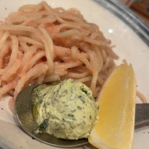 たらこスパゲッティ　渋谷　歯
