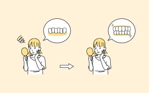 歯列矯正の仕上がりのイメージイラスト