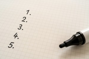 ５つの選択肢とペン