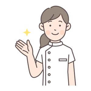 白衣の医療従事者の女性イラスト