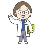 解説する歯科医師のイラスト
