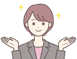 両手を広げるビジネスウーマン