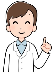 笑顔の医療従事者の男性のイラスト