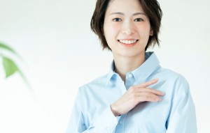 女性の笑顔
