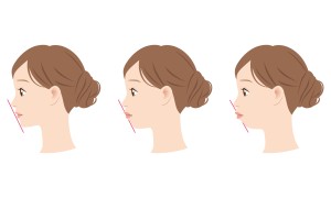 女性　横顔の比較